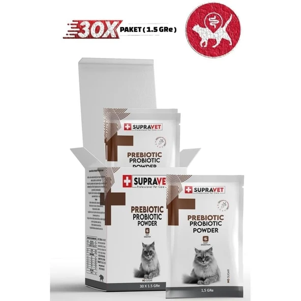 Supravet Sıvı Probiyotik, Köpek Bağışıklık Güçlendirici Probiyotik + Prebiyotik Takviyesi 100 Ml