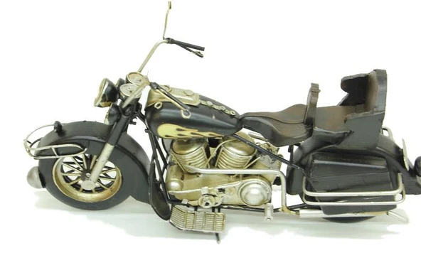 Dekoratif Metal Motosiklet Vintage Chopper Ev Ofis Hediyelik - Resim 2