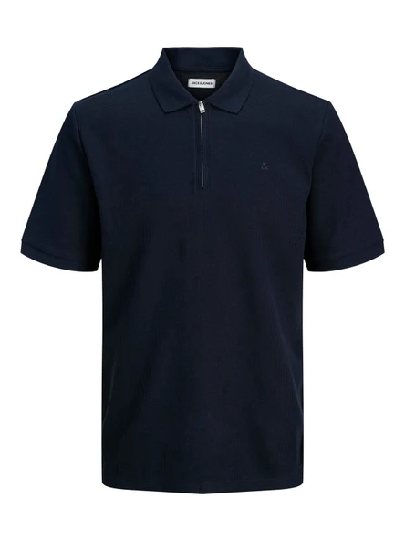 JJEAUSTIN ZIP POLO SS NOOS Navy Navy L