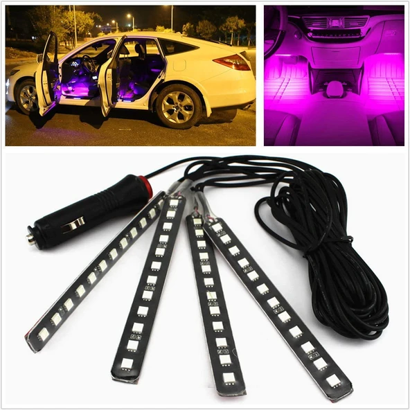 Brokoli Home 12 Ledli Ayak Altı Led Lamba Sese Duyarlı Led Müziğe Duyarlı Led Çakmaklık Girişli - 2
