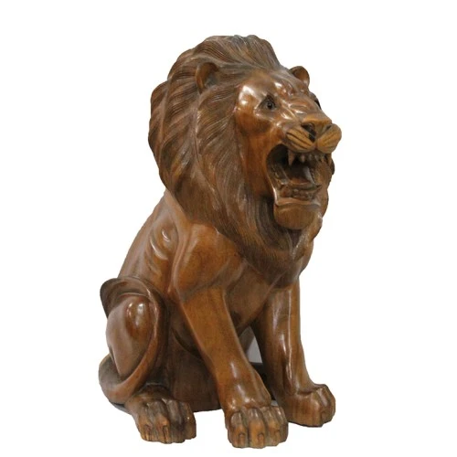 Periboia Ahşap Aslan Figürü 50 cm
