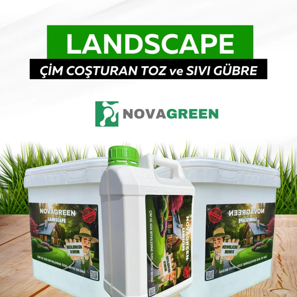 ÇİM VE SÜS BİTKİLERİNE ÖZEL BİTKİ BESİNİ 2 KG Novagreen landscape Çim coşturan