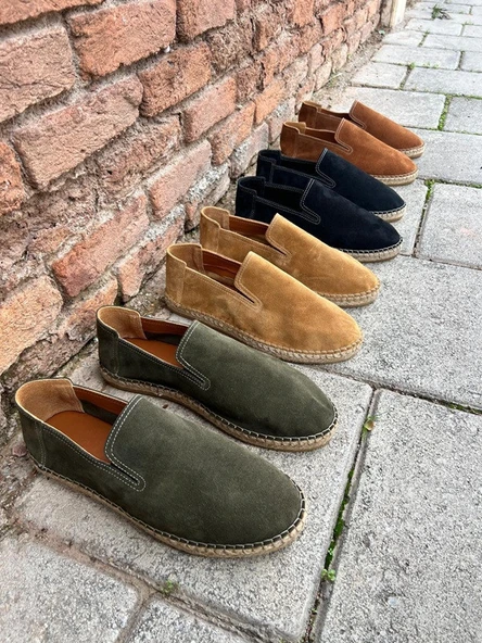 Yeti Espadril Gerçek Deri Günlük Erkek Ayakkabı CAMEL