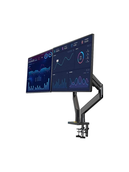 TAYFUN 13-32'' AMORTİSÖRLÜ STAND ÇİFT KOL LCD-LED MONİTÖR TUTUCU STAND ASKI APARATI - Resim 2