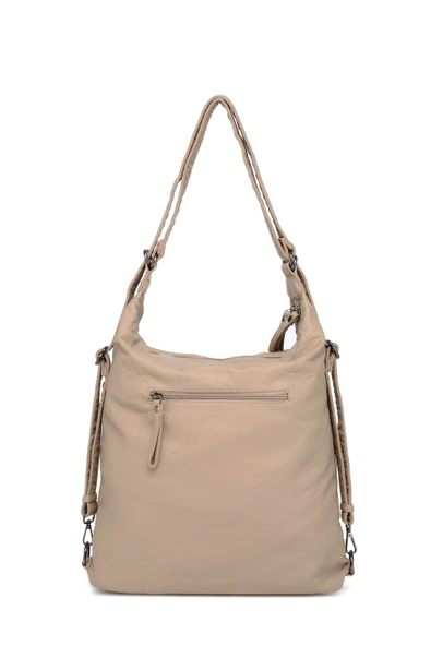 Yıkama Deri Hem Sırt Hem Omuz Kadın Çantası 21-k Barcelona 1580-6 - Resim 3