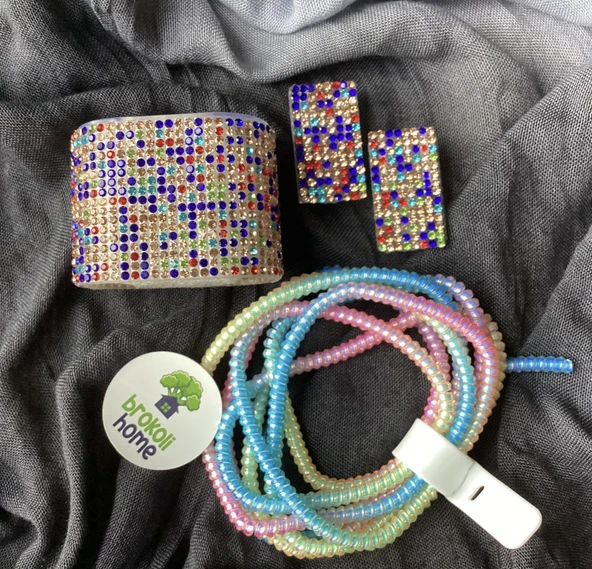 Brokoli Home İphone 18w/20w Uyumlu Şarj Aleti Kılıfı, Şarj Kablo Koruyucu, Şarj Koruyucu Kılıf,Par - 2