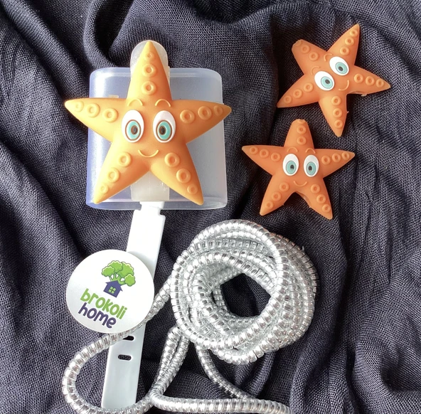 Brokoli Home İphone 18w/20w Uyumlu Şarj Aleti Kılıfı, Şarj Kablo Koruyucu, Şarj Koruyucu Kılıf,Yıld - 2