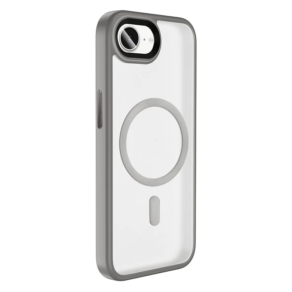 Apple iPhone 16E Kılıf Mat Arka Yüzey Wireless Şarj Özellikli Zore Flet M-safe Kapak - 2
