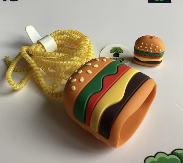 Brokoli Home İphone 18w/20w Uyumlu Şarj Aleti Kılıfı, Şarj Kablo Koruyucu, Şarj Koruyucu Kılıfı,Hamb - 2