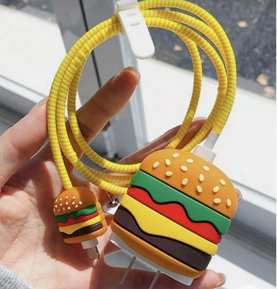 Brokoli Home İphone 18w/20w Uyumlu Şarj Aleti Kılıfı, Şarj Kablo Koruyucu, Şarj Koruyucu Kılıfı,Hamb