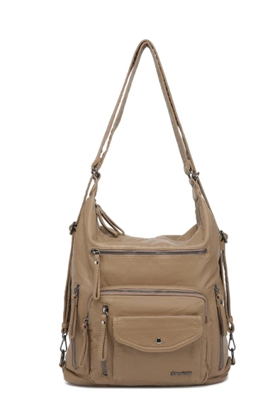 Yıkama Deri Hem Sırt Hem Omuz Kadın Çantası 21-k Barcelona 1580-6 ürün görseli