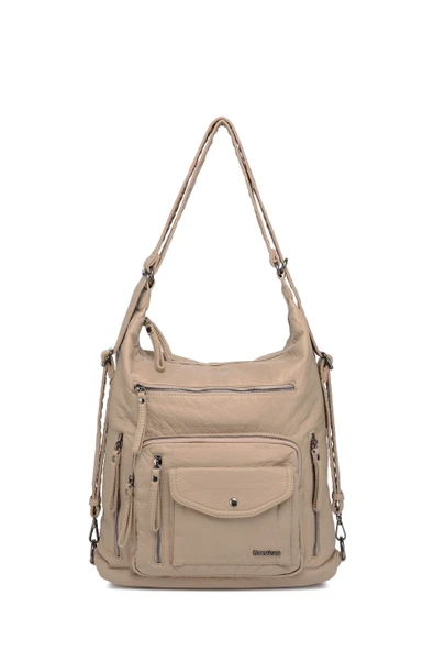 Yıkama Deri Hem Sırt Hem Omuz Kadın Çantası 21-k Barcelona 1580-6 ürün görseli