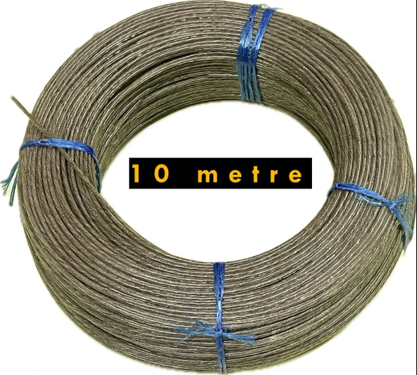 İzoleli Çelik Halat 10 metre 3 mm pvc kaplı çelik halat