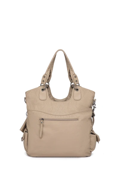 Yıkama Deri Omuz Kadın Çantası 21-k Barcelona 1582-6 - Resim 3