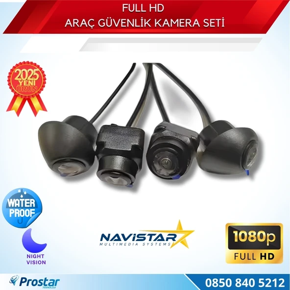 Full HD 360 Derece Kamera Seti AHD 720P/1080P Dönüşümlü Ekran Uyumlu
