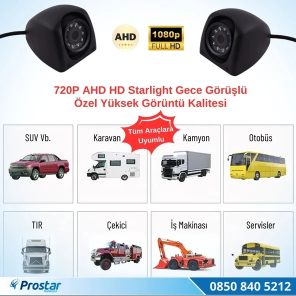 AHD 720P Metal kasa 3 MP Lensli Gece Görüşlü AV girişli HD Kamera - 5