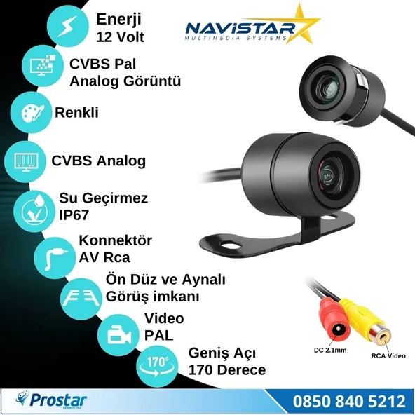 Analog Kelebek Pal Geri Görüş Kamerası - 3