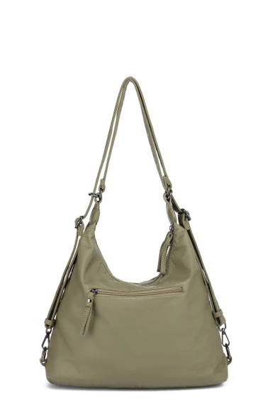 Yıkama Deri Hem Sırt Hem Omuz Kadın Çantası 21-k Barcelona 1925-6 - Resim 3