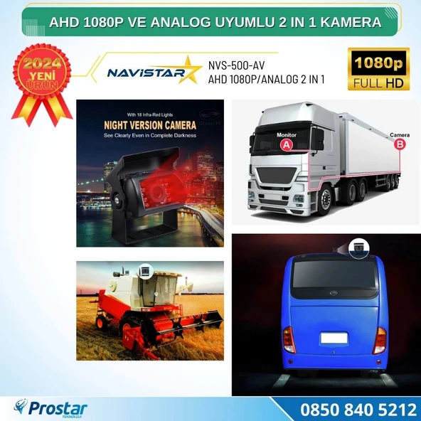 Şapkalı AHD 1080P ve Analog Pal Çevirilebilir Gece Görüşlü AV girişli Metal Ayaklı Full HD Kamera - 5