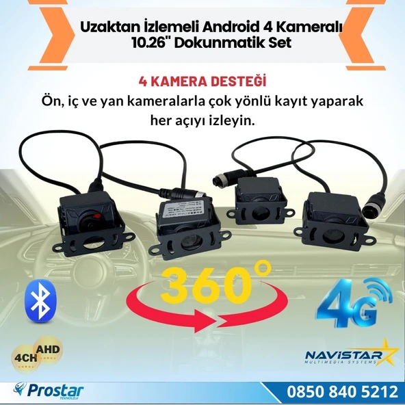 Profesyonel 10. 26 İnç Android Uzaktan İzlemeli Araç Dokunmatik Full Set - 3