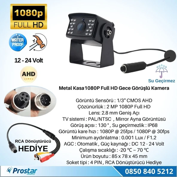Navistar 8010 Ledli Ahd 1080P Alüminyum Büyük Boy Gece Görüşlü Kamera - 2