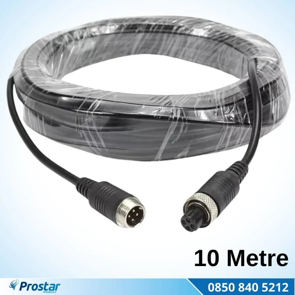 4 Pin Aviation Hazır Araç Kamera Kablosu 10 Metre - Resim 2