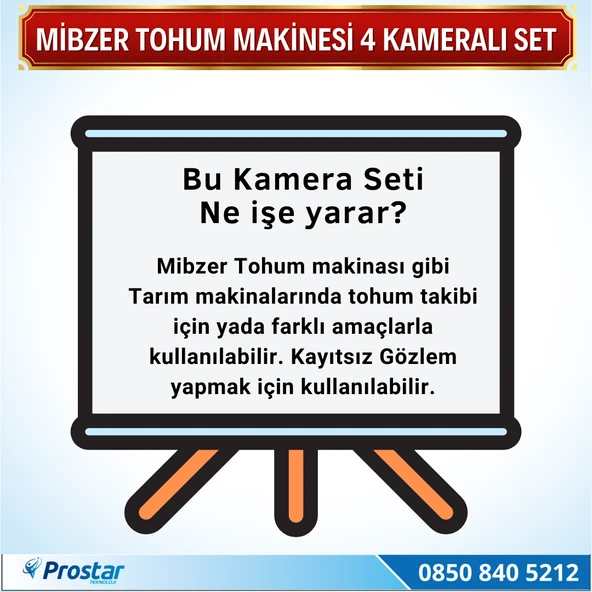 Mibzer Havalı Tohum Makinesi 4 Kameralı 7 Inç Monitörlü Araç Seti - 4