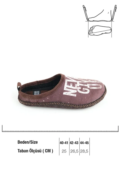 Gezer 14630 Erkek Keçe Rahat Sessiz Taban Hafif Ev Halı Misafir Terliği - Resim 6