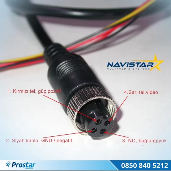 30 Cm 4 Pin aviation dişi soket Kısa Kamera Kablosu - 4