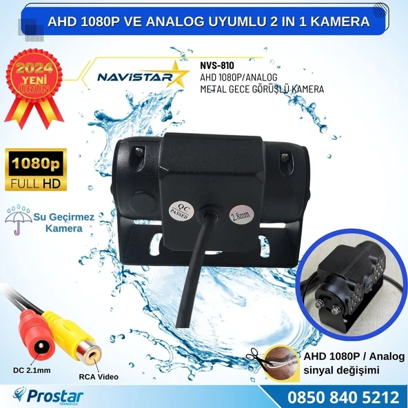 AHD 1080P ve Analog Pal Çevirilebilir 16 IR Ledli Gece Görüşlü Full HD Araç Kamerası - 4