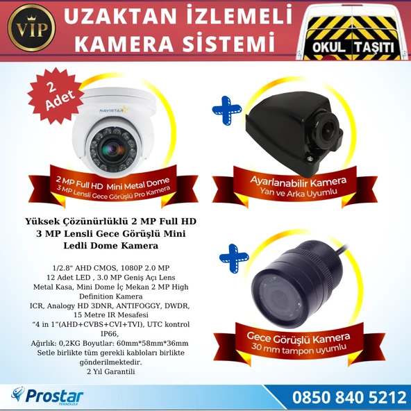 Profesyonel Servis Araç Kamera Seti 4 Kameralı Kayıtlı 1 Tb Harddiskli Tak Kullan Set - 3