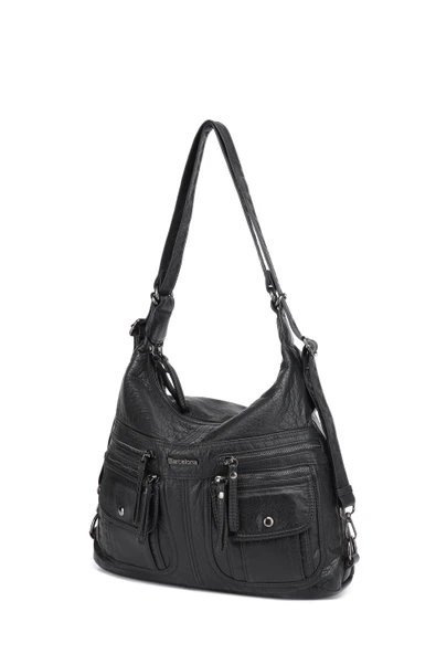 Yıkama Deri Hem Sırt Hem Omuz Kadın Çantası 21-k Barcelona 1925-6 - Resim 2