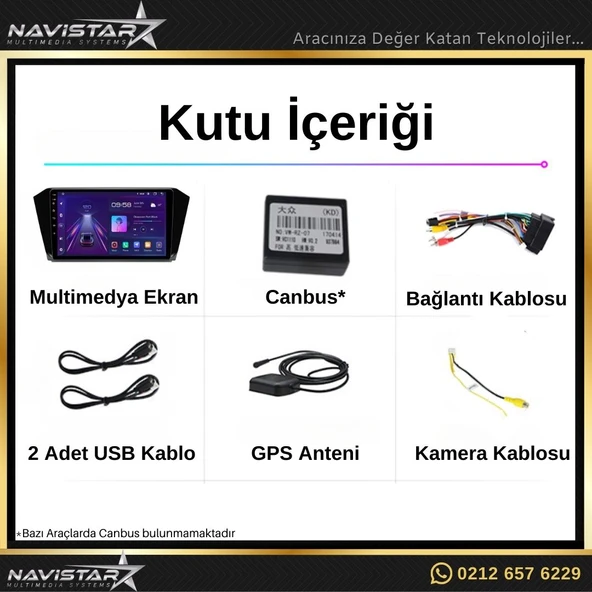 Passat B8 10 Inç 2+64GB Kablosuz Carplay Android 13 Navigasyon Multimedya Sistemi - Resim 4