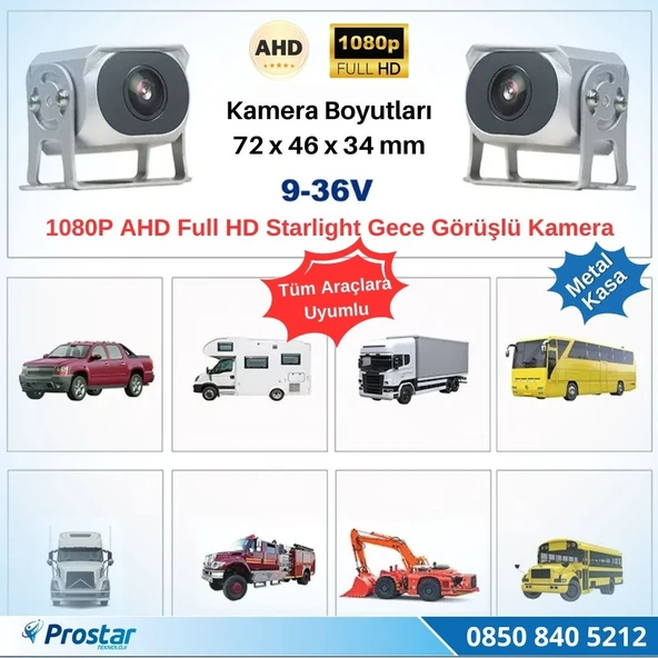Navistar Ahd 1080P Full Hd 4Pin Starlight Gece Görüşlü Geri Görüş Kamerası - 3