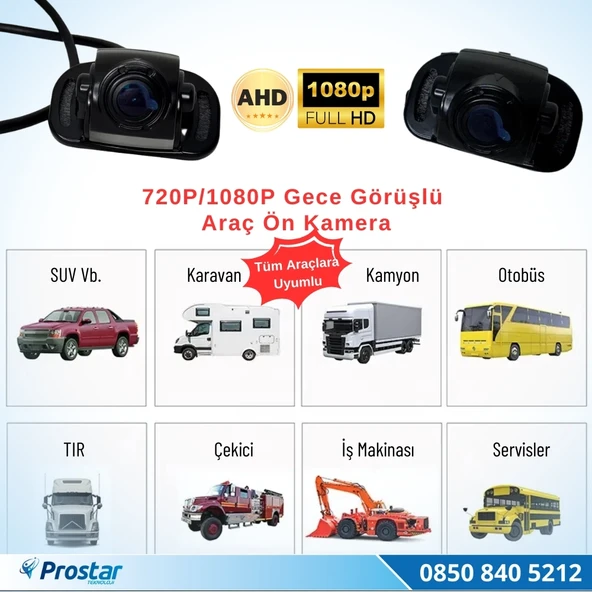 Mini Metal Kasa AHD 720P/1080P Dönüşümlü Gece Görüşlü Araç Kamerası - 4