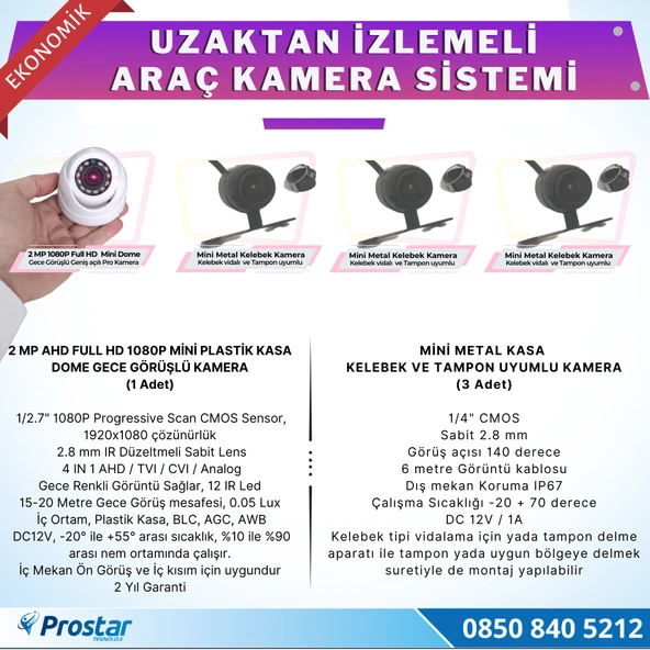 Ekonomik 4 Kameralı Kayıtlı 320 Gb Hdd 7 Inç Ekranlı Uzaktan İzlemeli Tak Kullan Set - 3