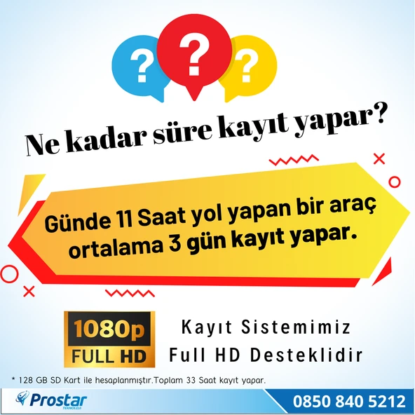 Tır Ve Kamyonlar Için 4 Kameralı Kayıtlı 7 Inç Ekranlı Kamera Seti - 4