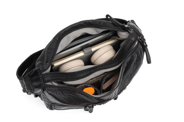 Yıkama Deri Hem Sırt Hem Omuz Kadın Çantası 21-k Barcelona 1925-6 - Resim 9