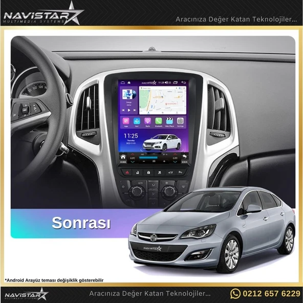 Opel Astra J Tesla Androi̇d Multi̇medya Ekran 2+32 GB Ips Ekran - 5