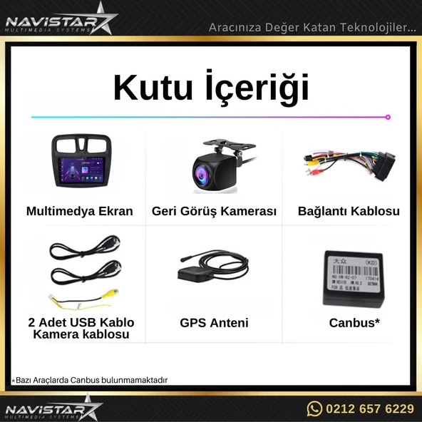 Dacia Logan 2012-2019 Model 2+64GB Android 13 Kablosuz Carplay Navigasyon Multimedya Sistemi - Resim 4