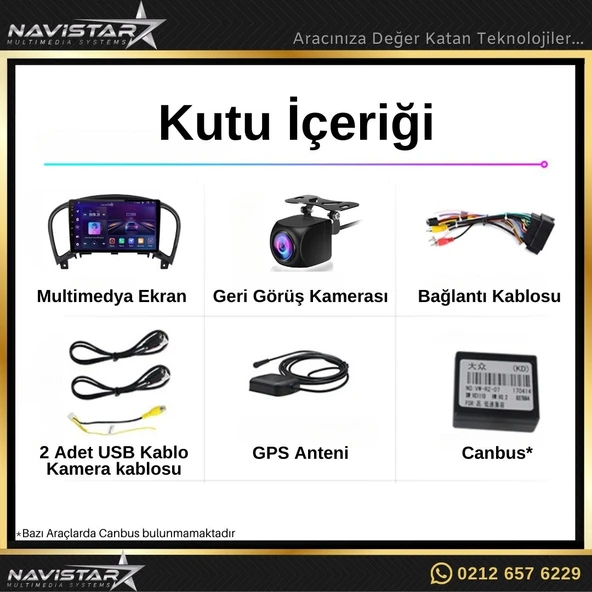 Nissan Juke  2010-2014 Model 2GB + 64GB Android 13 Kablosuz Carplay Navigasyon Multimedya Sistemi - 4