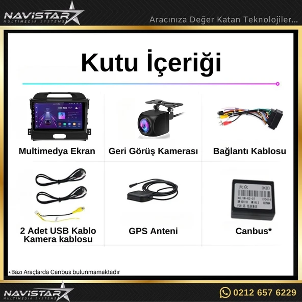 Kia Sportage 2+64GB Kablosuz Carplay 2010-2016 Android 13 Navigasyon Multimedya Sistemi - 4