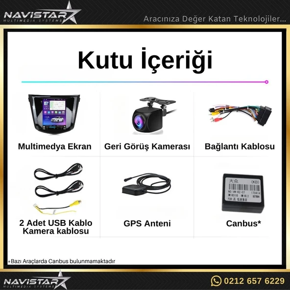Nissan XTrail Tesla 4GB + 64GB 2014-2017 Model  Kablosuz Carplay Navigasyon Qled Multimedya Sistemi - 4
