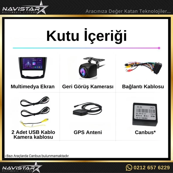 Renault Kadjar  2015-2017 Model 2GB + 64GB Android 13 Kablosuz Carplay Navigasyon Multimedya Sistemi - 4
