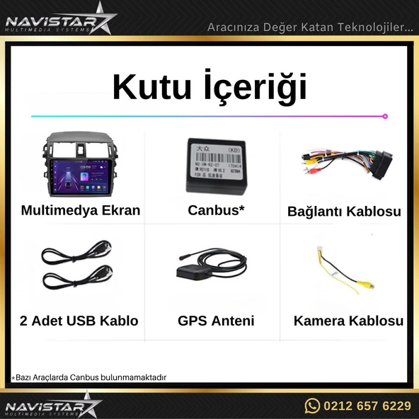 Toyota Corolla Kablosuz Carplay 2+64GB Android 13 Navigasyon Multimedya Sistemi - 4