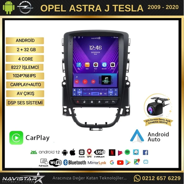 Opel Astra J Tesla Androi̇d Multi̇medya Ekran 10.1 - 2
