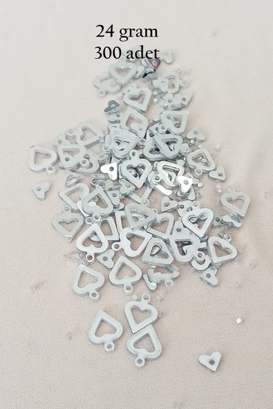 Oya Abiye Bileklik Kolye Pleksi Metalik Plastik Pul Gümüş Renk 24 gram 300 adet - BNC571