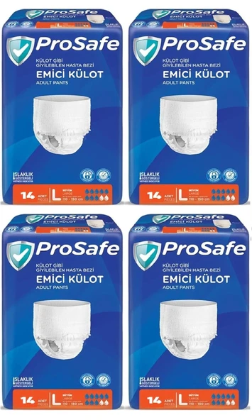 Prosafe Yetişkin Emici Külot 110 - 150 Cm Large  56 Lı