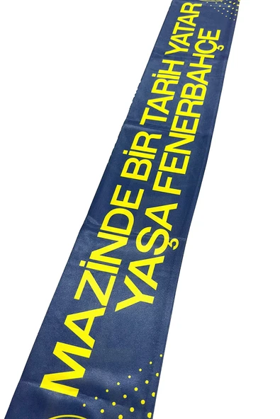 Fenerbahçe Orijinal Lisanslı Mazinde Bir Tarih Yatar Fenerbahçe Şal Atkı + Hybrt Tükenmez Kalem Set - 9