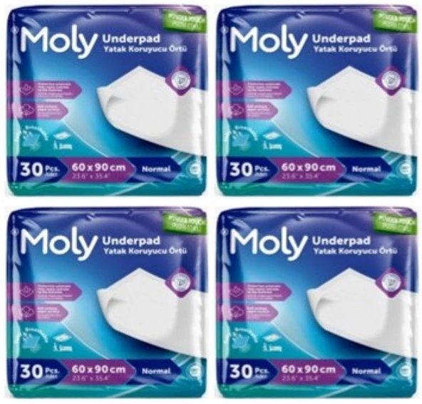 Moly Yatak Koruyucu Örtü 30 lu 4 paket / 120 adet ürün görseli 1